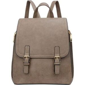 New STYLISH Small Backpack Bag for Women with Multiple Pockets, Khaki